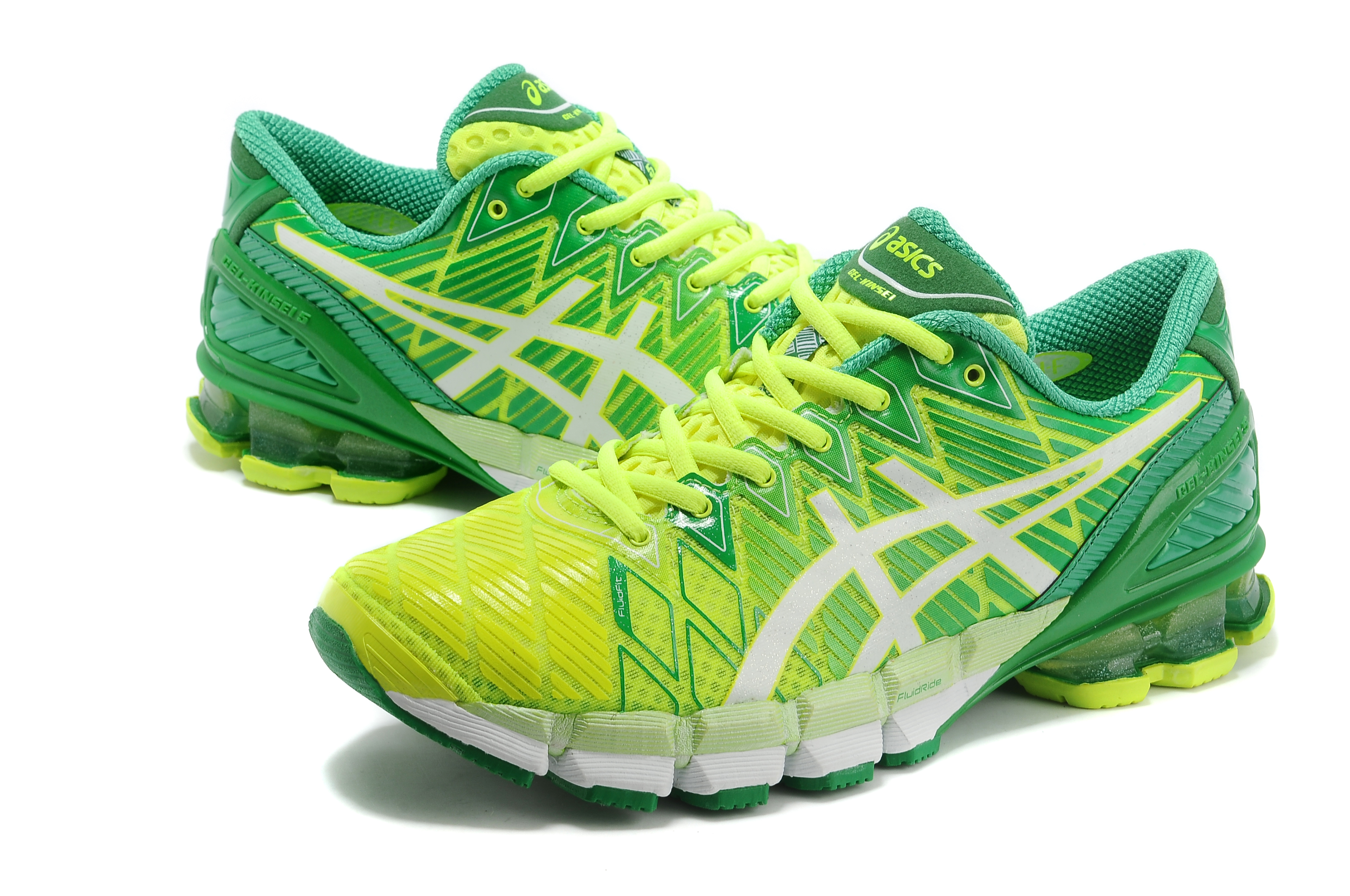 Asics gel-5 men running shoes Black Fluorescent green